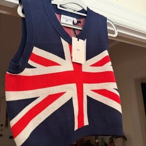 Daisy Street Union Jack sweater vest